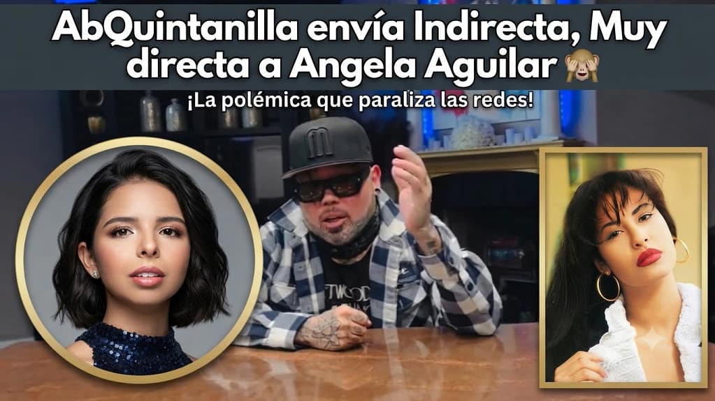 ¿Sabor o soberbia? AbQuintanilla destruye el "tributo" de Angela Aguilar a Selena y expone el abuso de Pepe Aguilar 3 AbQuintanilla, Angela Aguilar y Selena Quintanilla en collage.