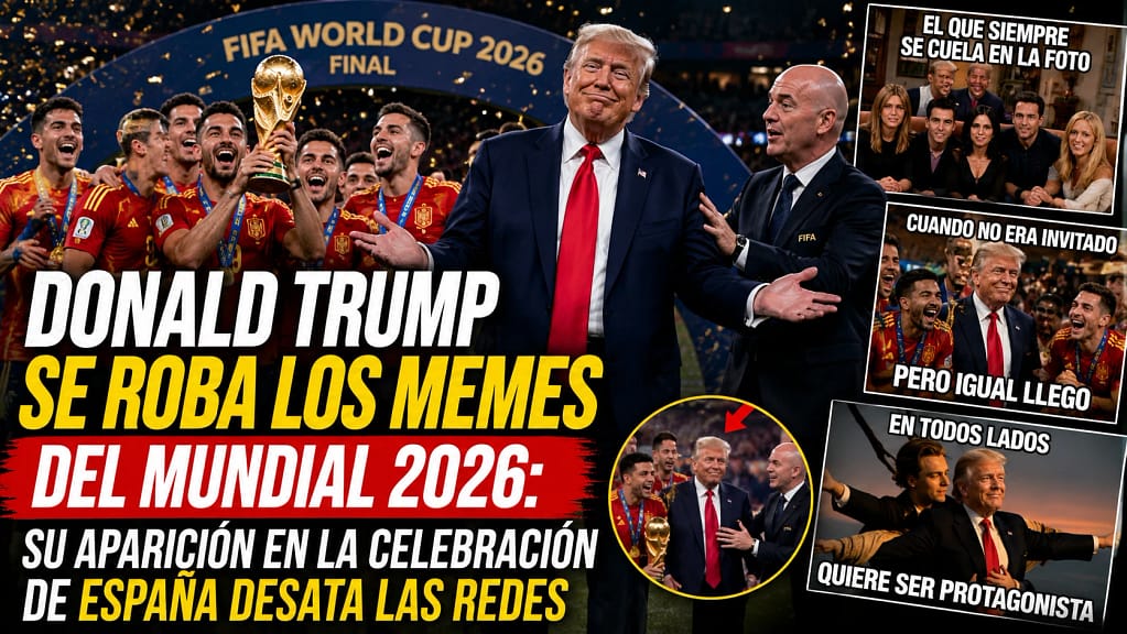 Donal Trump se vuelve tendencia en Redes Sociales y los Memes no paran 1 Donald Trump en memes del Mundial 2026: España celebra y desata redes