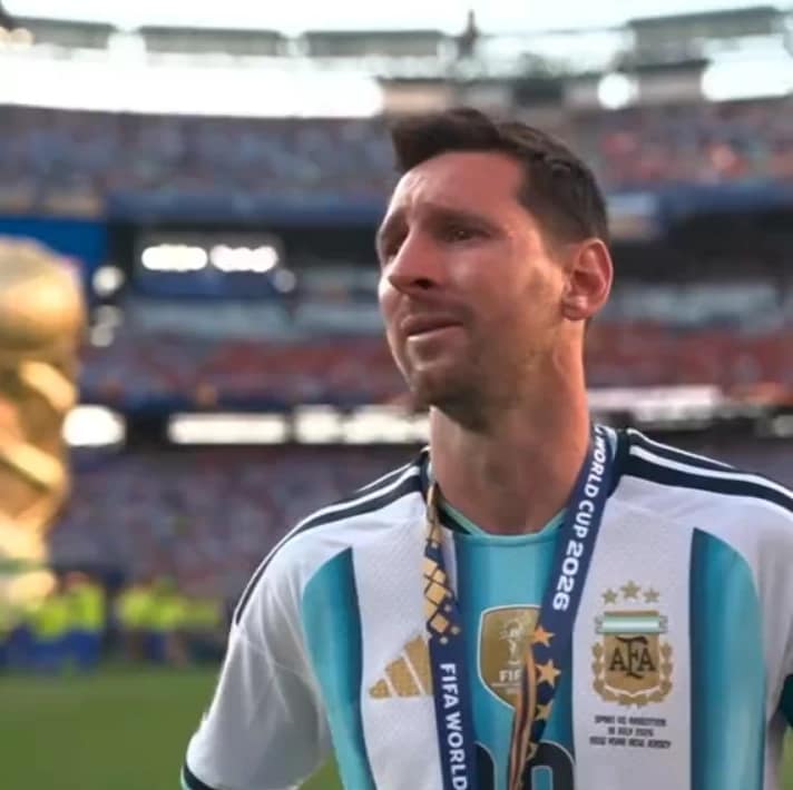 Messi De Idolo a Villano en la Gran Final del Mundial 2026 5 Lionel Messi llora con la medalla del Mundial 2026 en el cuello.