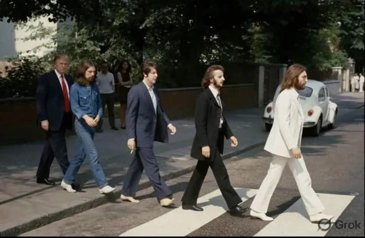 Donal Trump se vuelve tendencia en Redes Sociales y los Memes no paran 5 Dona Trump cruza Abbey Road con The Beatles.