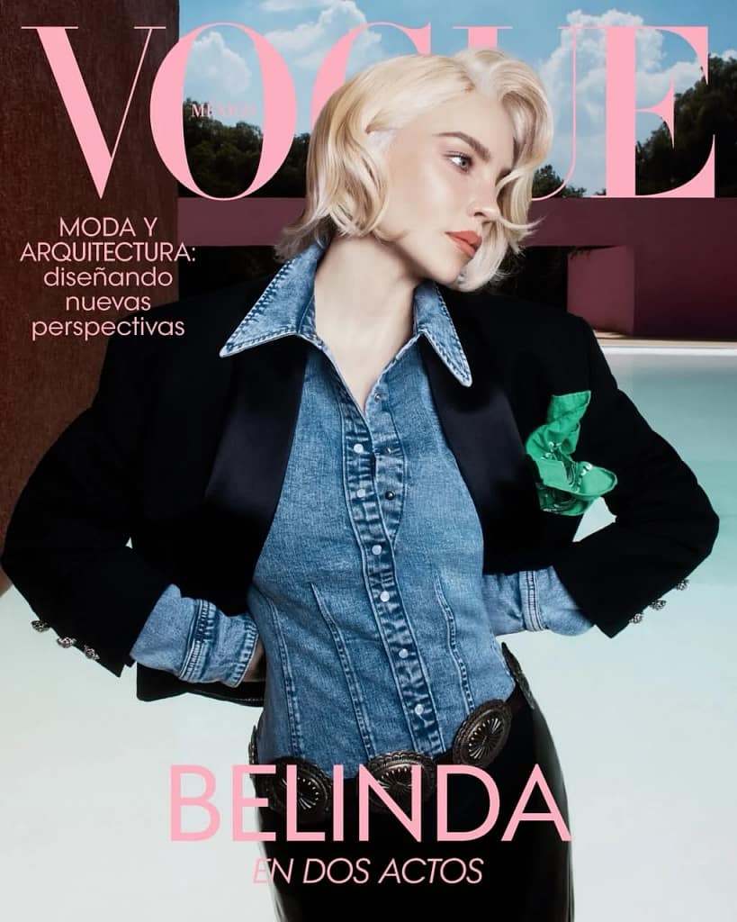 Nuevo Look de Belinda 3 Belinda en portada de Vogue México, moda y arquitectura.